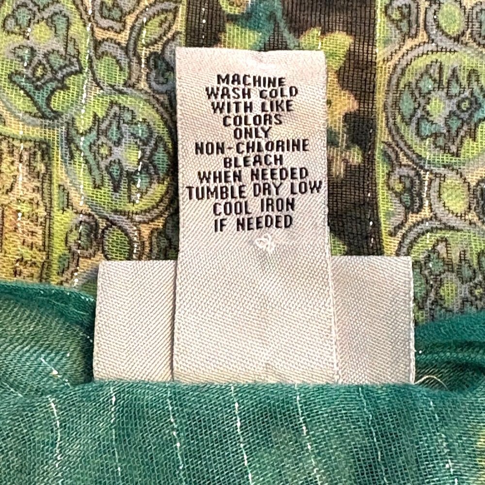Catherine's Green Sparkling Boho Kimono Scarf Shawl, One Size - Picture 3 of 6